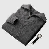 Perla - Maglione con zip Taranto in Lana Merino