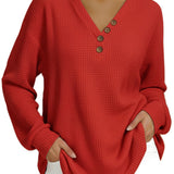 Vittoria | Maglione Scollo a V con Bottoni