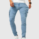 Vasil | Pantaloni Marino Cargo Stretch