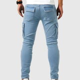 Vasil | Pantaloni Marino Cargo Stretch