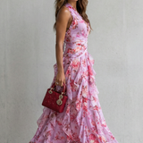 Robe Lunga Elegante con Collo Halter