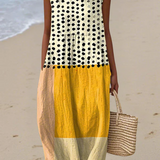 Leah™ | Abito Midi Colorblock a Pois