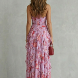 Robe Lunga Elegante con Collo Halter
