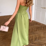 Liora | Abito Midi Elegante Senza Spalline