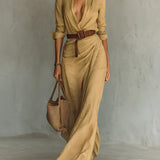 Camille™ | Elegante Vestito Lungo con Stampa Floreale