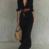 Camille™ | Elegante Vestito Lungo con Stampa Floreale