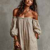 Carmen | Abito Lungo con Scollatura Off-the-Shoulder