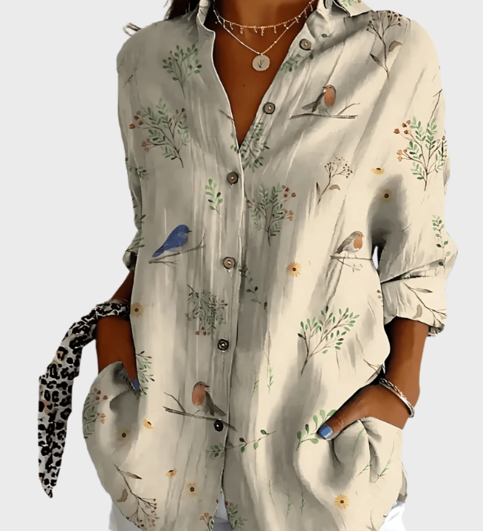 Camicia floreale in cotone