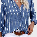 Débora - Camicia a righe fatta a mano