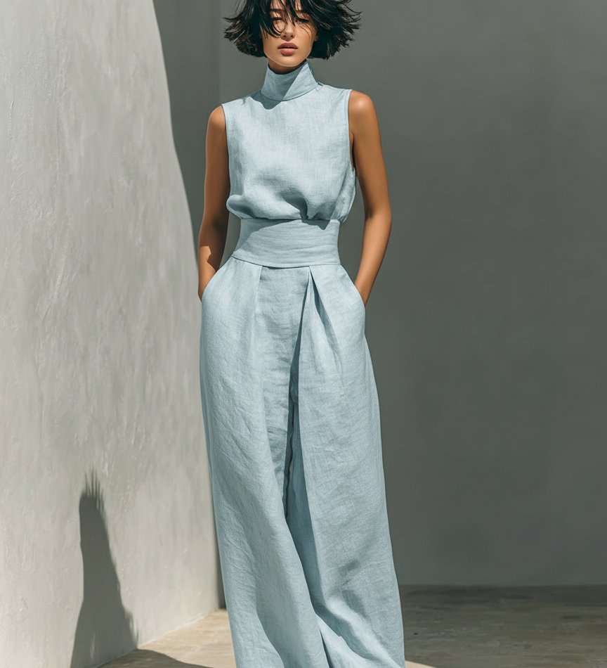 Maria™ | Completo con top a spalline e pantaloni larghi