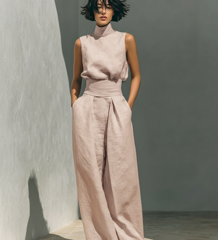 Maria™ | Completo con top a spalline e pantaloni larghi