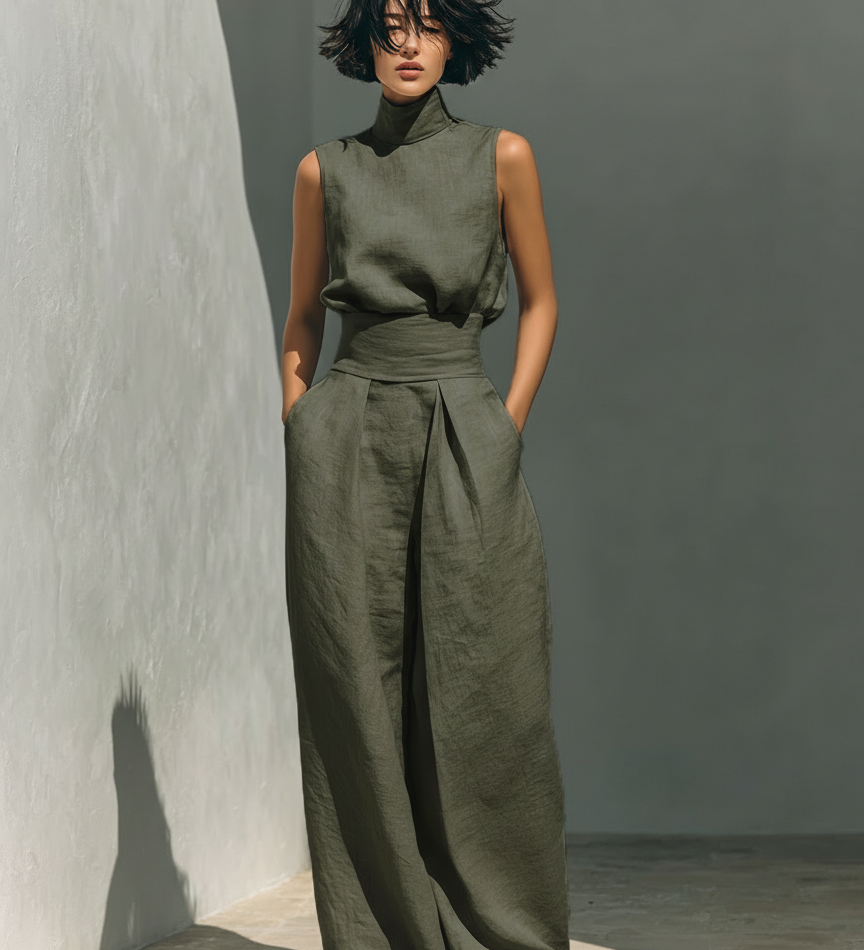 Maria™ | Completo con top a spalline e pantaloni larghi