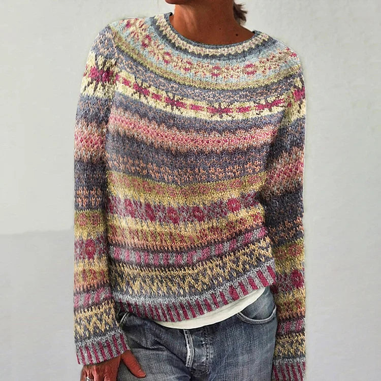 Keira | Maglione vintage a maglia con isole