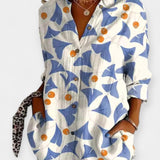 Camicia con bottoni a fantasia floreale