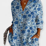 Camicia con bottoni a fantasia floreale