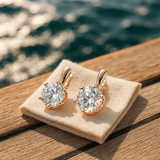 Orecchini rotondi con zirconia