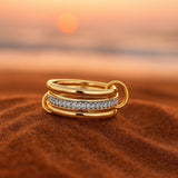 Anello in oro con zirconi