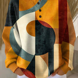 Federica | Maglione Geometrico con Bottoni