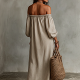 Carmen | Abito Lungo con Scollatura Off-the-Shoulder