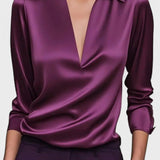 Nádia - Blusa Premium con scollatura a V