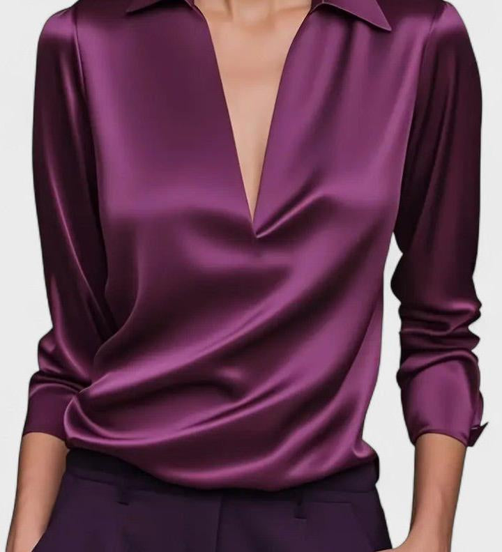 Nádia - Blusa Premium con scollatura a V