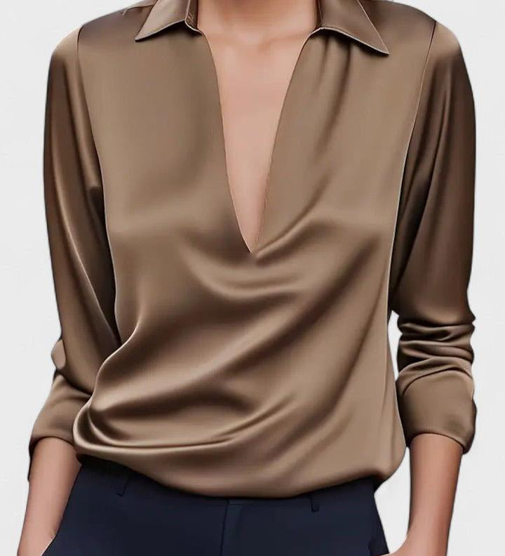 Nádia - Blusa Premium con scollatura a V