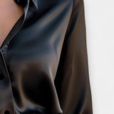Camicia in raso con colletto