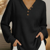 Vittoria | Maglione Scollo a V con Bottoni