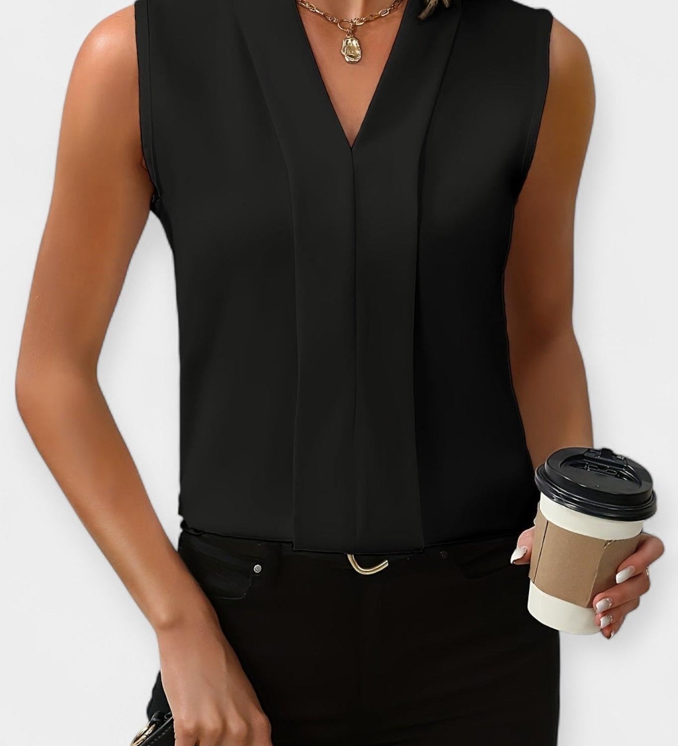 Top elegante senza maniche