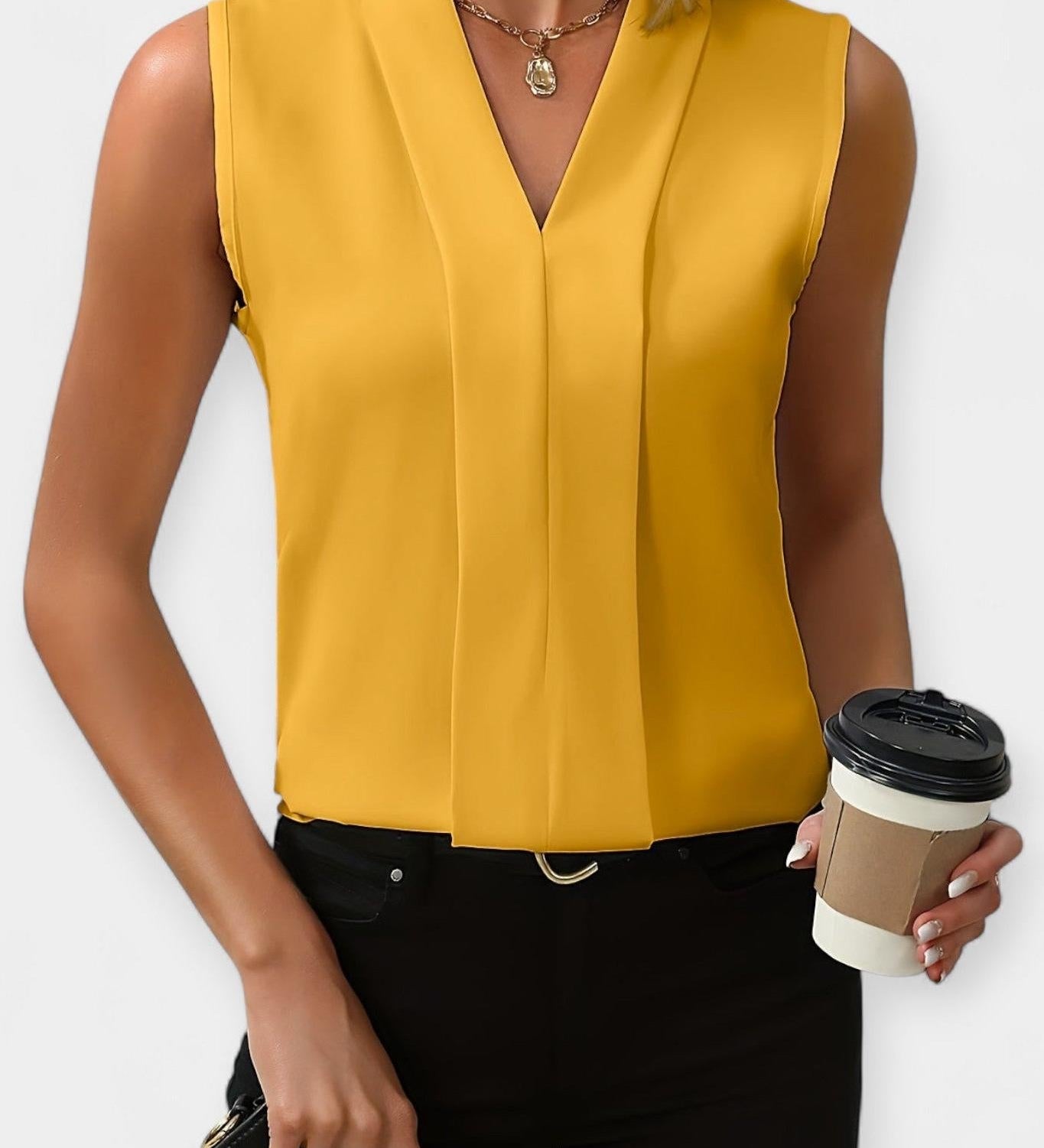 Top elegante senza maniche