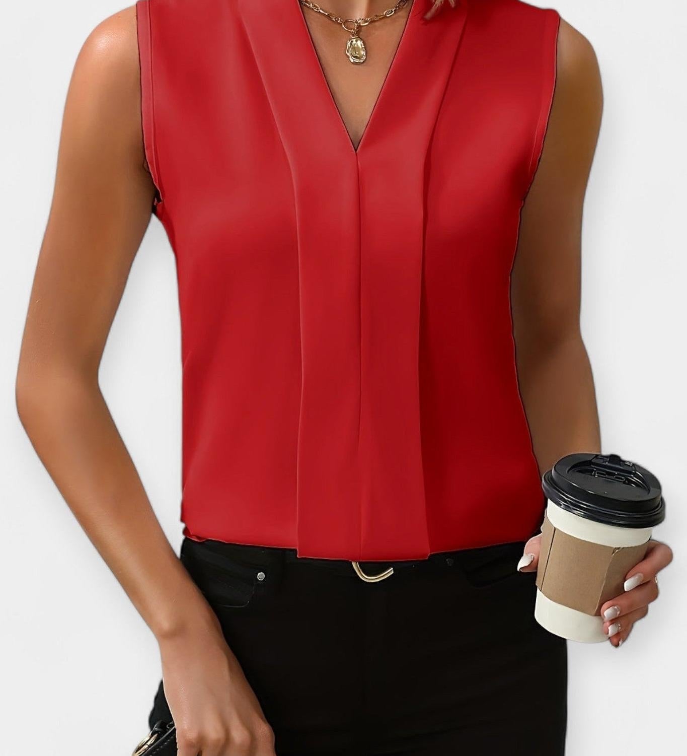 Top elegante senza maniche