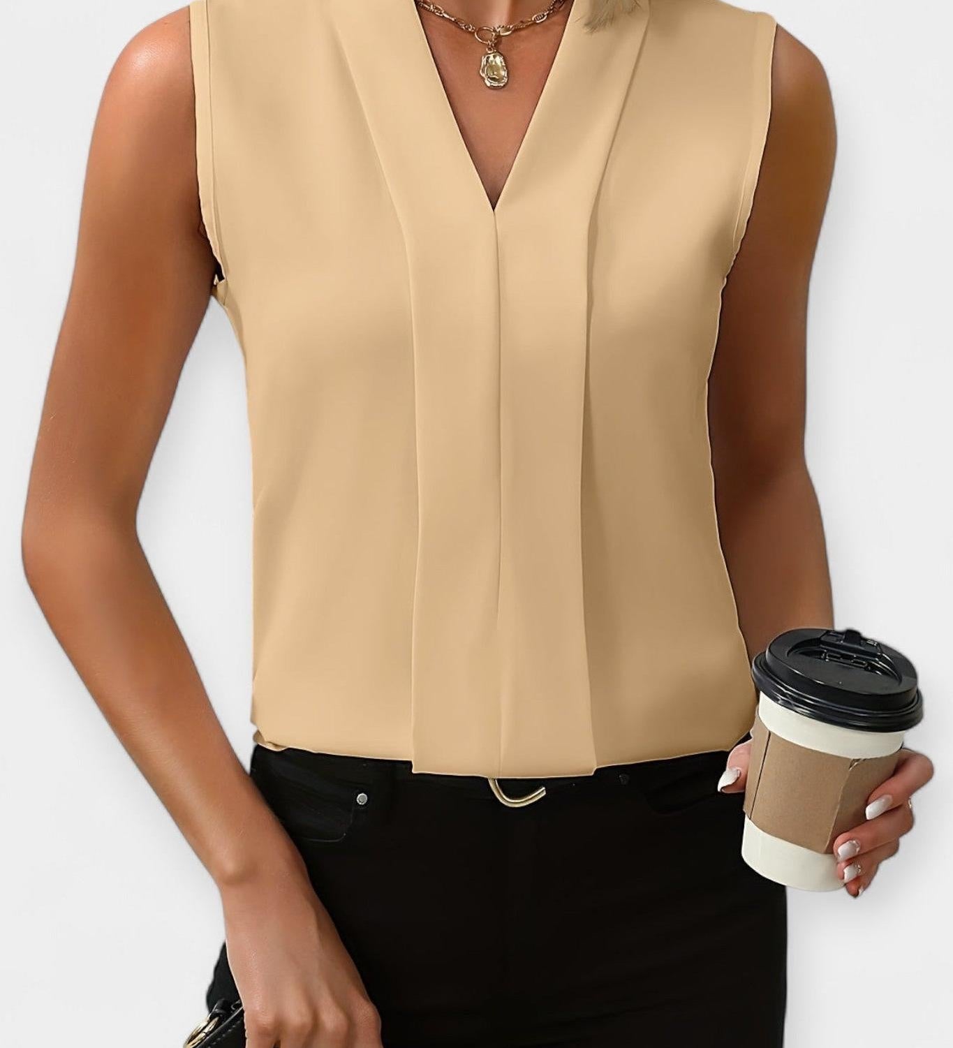 Top elegante senza maniche