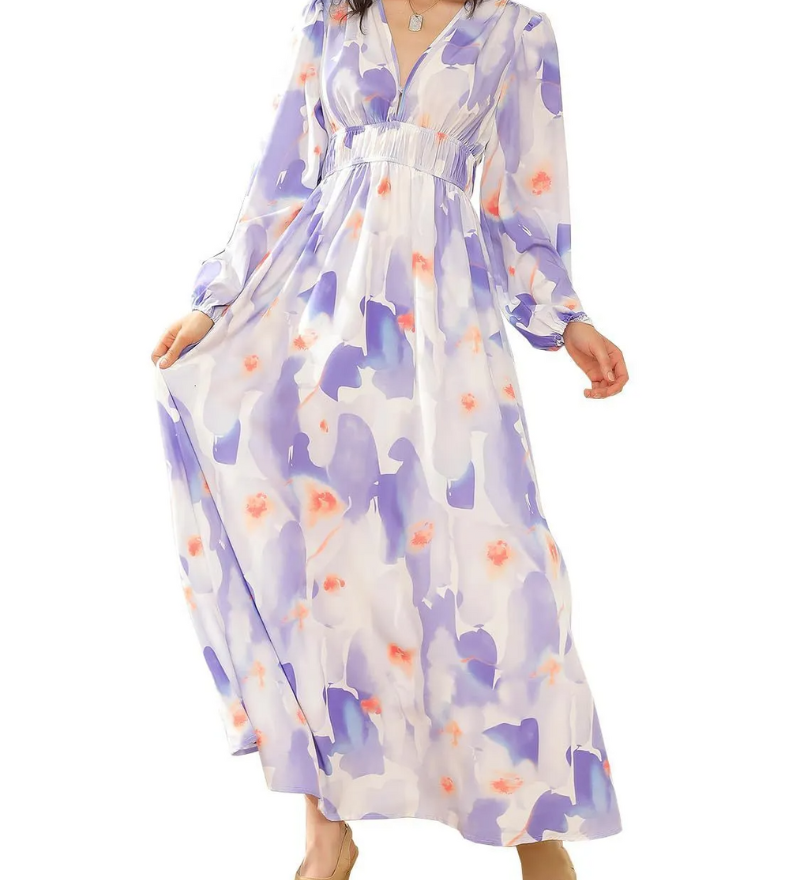 Celine | Abito Femminile con Motivo Floreale