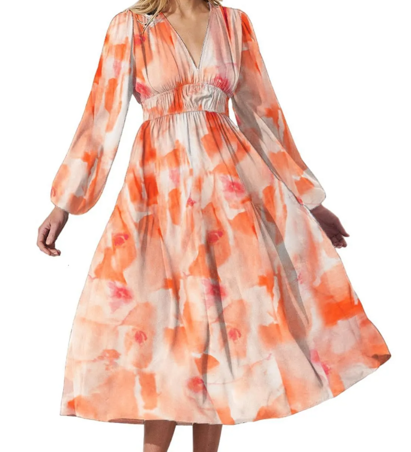 Celine | Abito Femminile con Motivo Floreale