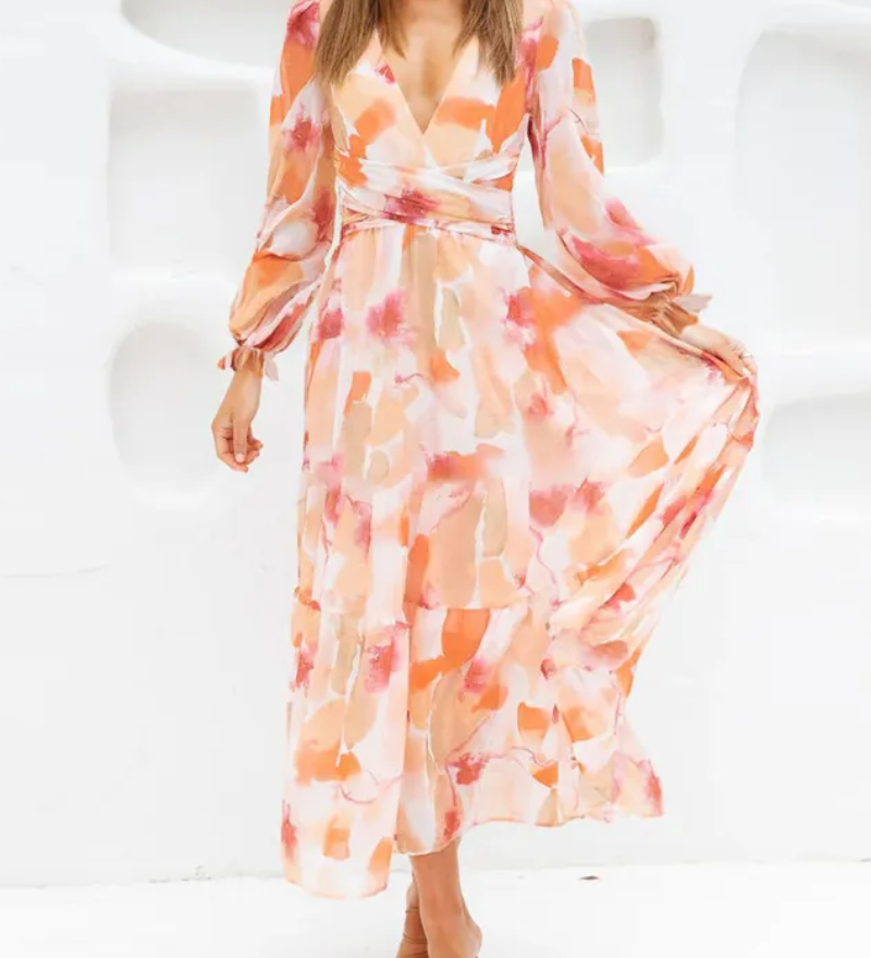 Celine | Abito Femminile con Motivo Floreale