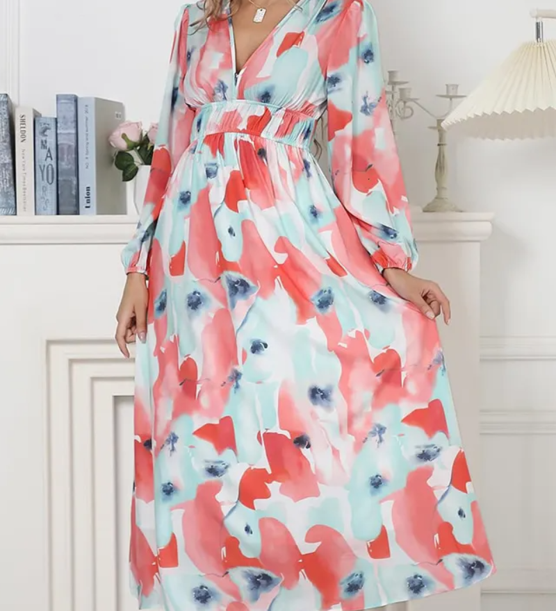 Celine | Abito Femminile con Motivo Floreale