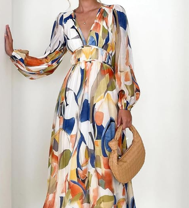 Celine | Abito Femminile con Motivo Floreale