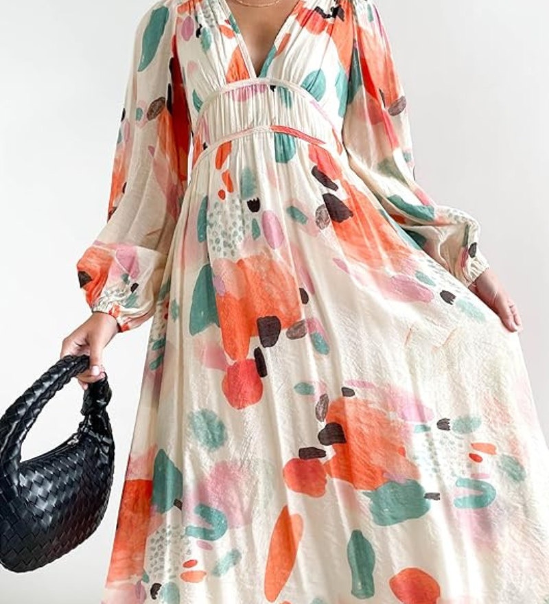 Celine | Abito Femminile con Motivo Floreale