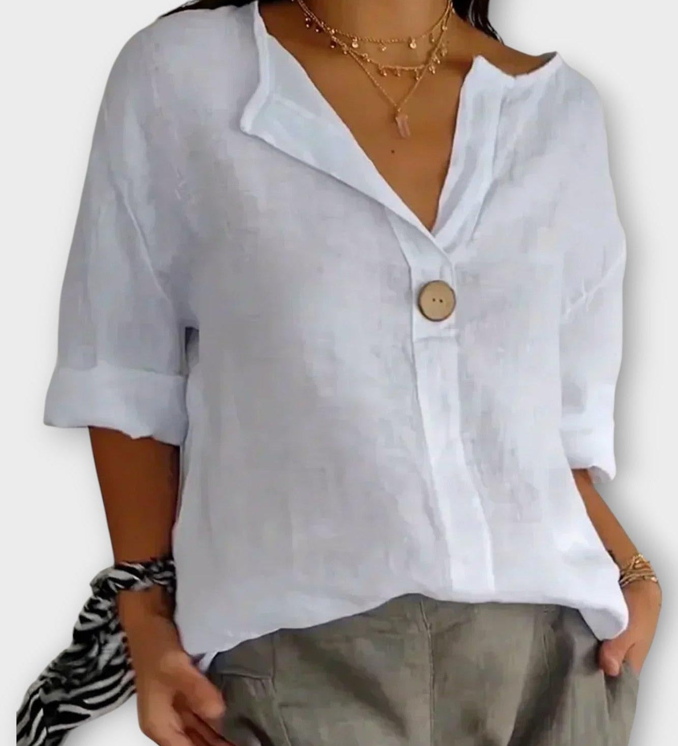 Camicia da Allenamento con Collo a V