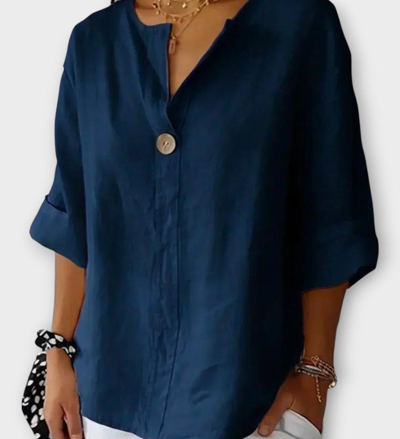 Camicia da Allenamento con Collo a V