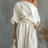Mila™ | Elegante Abito Lungo con Stampa Floreale