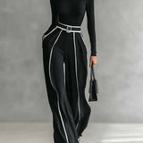 Vera™ | Outfit Elegante con Dettagli a Contrasto