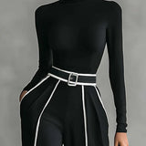 Vera™ | Outfit Elegante con Dettagli a Contrasto