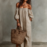 Carmen | Abito Lungo con Scollatura Off-the-Shoulder