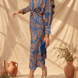 Celeste | Abito Midi Eleganza Fiorita