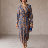 Celeste | Abito Midi Eleganza Fiorita