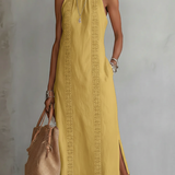Jimena | Abito Midi con Collo Mao