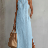 Jimena | Abito Midi con Collo Mao
